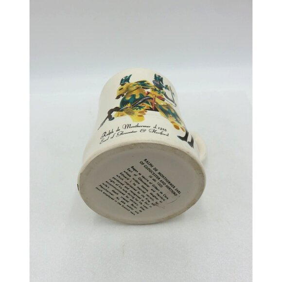 RALPH De MONTHERMER Earl of Gloucester and Hertford Ceramic Stein Mug Vintage - Picture 5 of 9